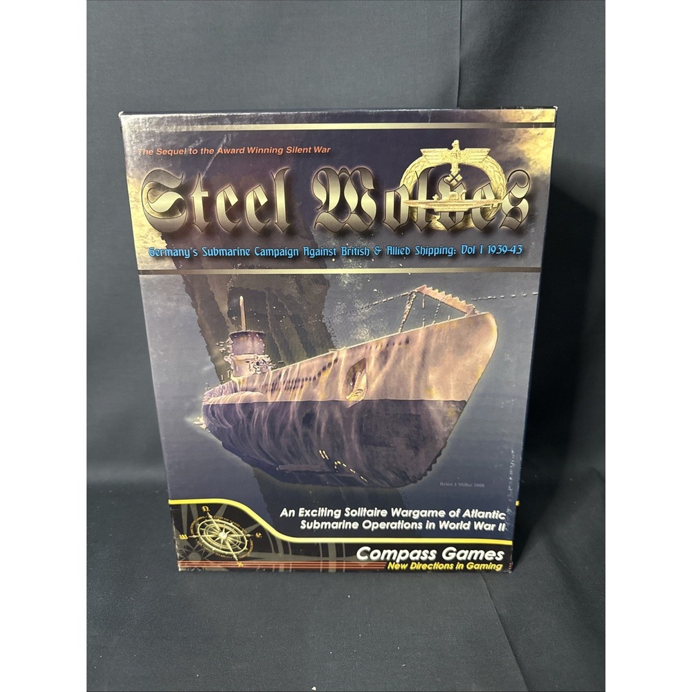 Steel Wolves: Germany's Submarine - Compass Games 2010 - Complete & Unpunched
